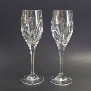 2-MIKASA Crystal OLYMPUS Swirl pattern WINE/Water GLASSES 8.25"  8 Available